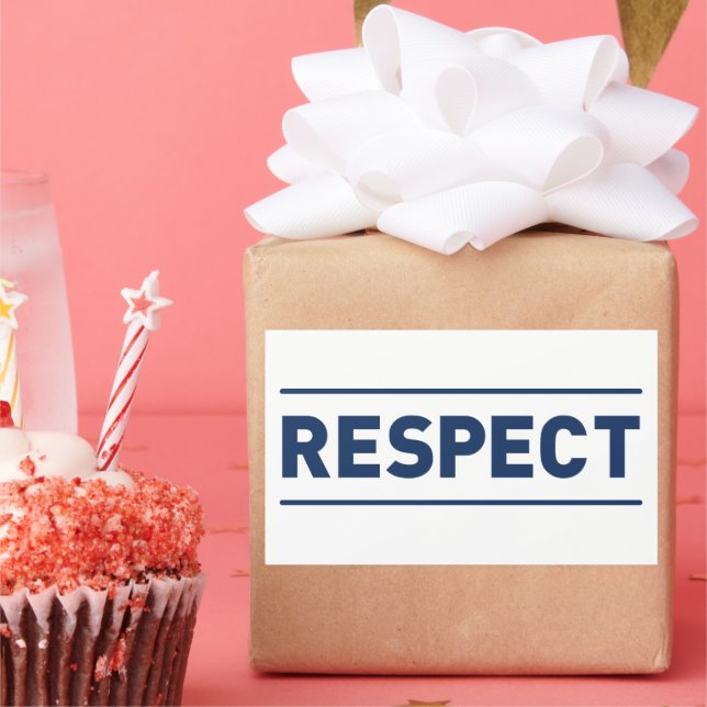 Adesivo Retangular Respeito (Festa)