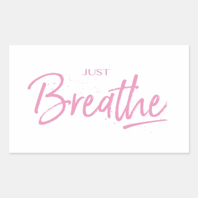 Adesivo Retangular Respire, Yoga, Zen Cote (Frente)