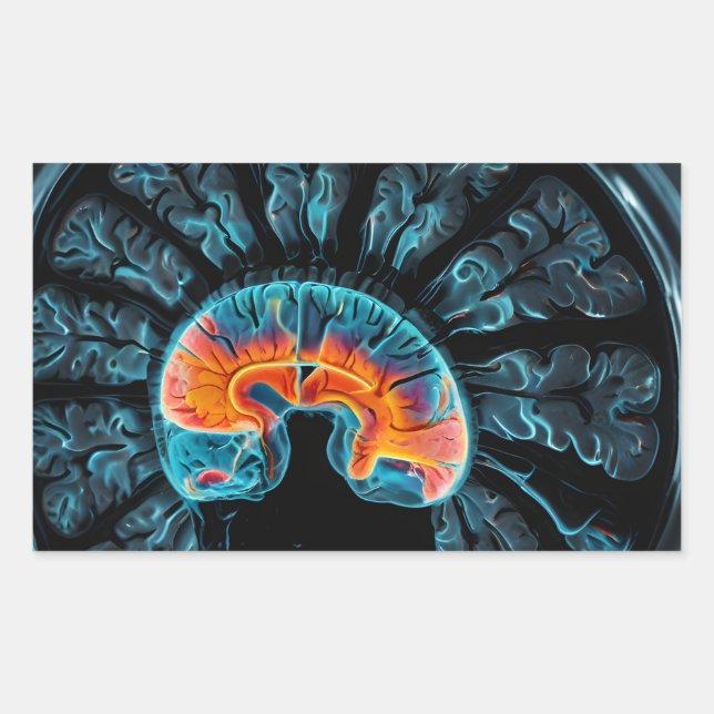 Adesivo Retangular ressonância magnética cerebral (Frente)