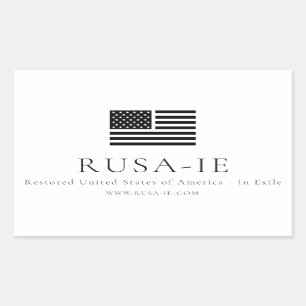 Adesivo Retangular Restaurados Estados Unidos da América - no exíli