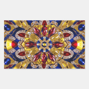 Adesivo Retangular Retângulo com cores colombianas