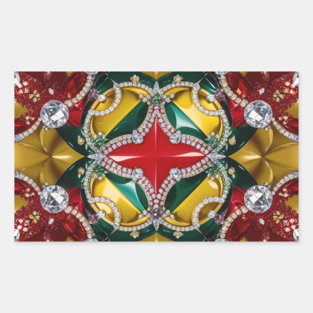 Adesivo Retangular Retângulo com Cores de Los Angeles (Frente)