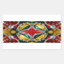 Adesivo Retangular Retângulo com Cores de Los Angeles