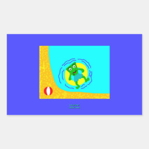 Adesivo Retangular Retângulo de Verão FrankenQueijo