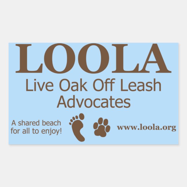 Adesivo Retangular Retângulo Sticker: LOOLAorg (Frente)