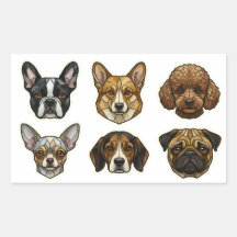 Retratos de Raças de Cães em Vidro Pintado parte 1