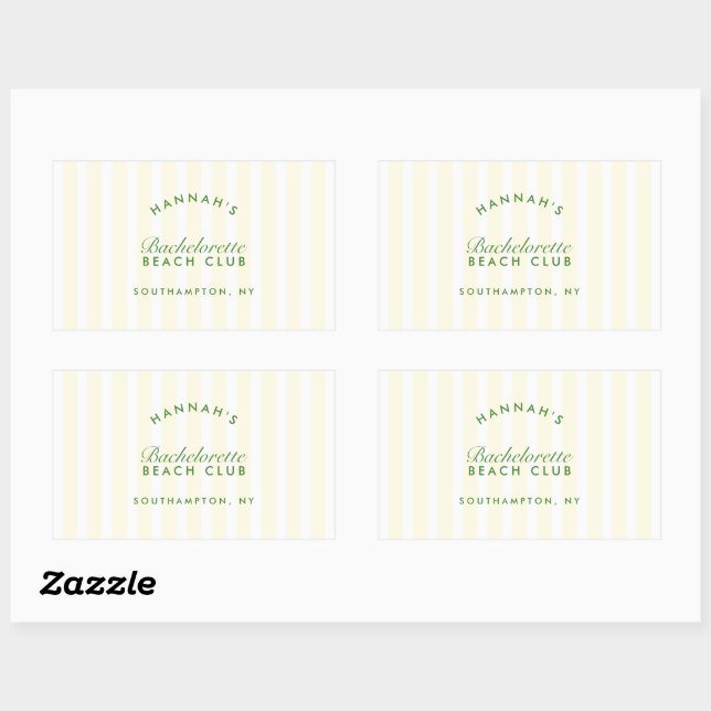 Adesivo Retangular Retro Moderno Amarelo e Verde Personalizado (Folha)