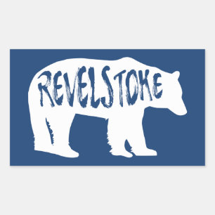 Adesivo Retangular Revelstoke Bear