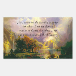 Adesivo Retangular Rezação à Serenidade das Montanhas Rocky