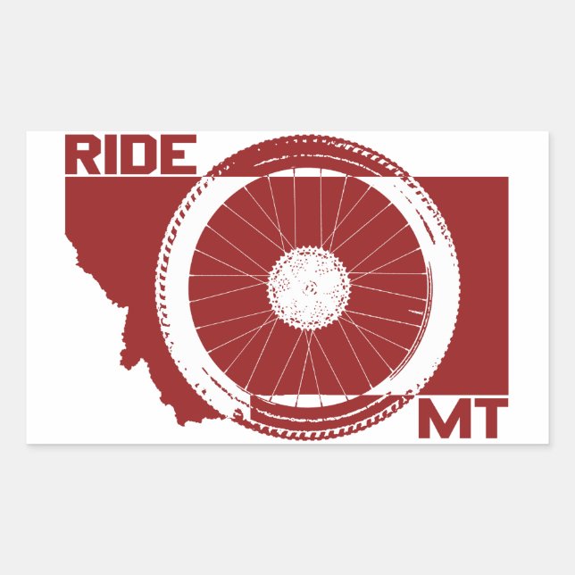 Adesivo Retangular Ride Montana (Frente)