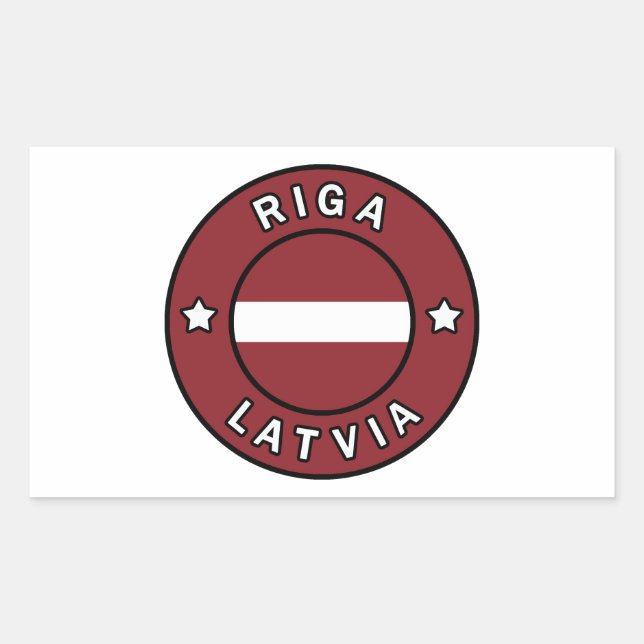 Adesivo Retangular Riga Latvia (Frente)