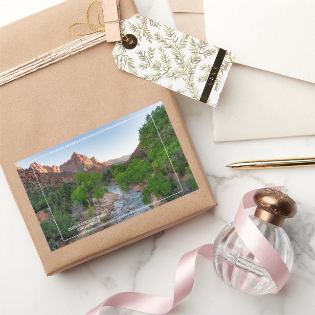 Adesivo Retangular Rio Virgin Zion National Park (Presentear)