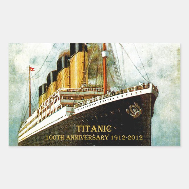 Adesivo Retangular RMS Titanic 100º Aniversário (Frente)