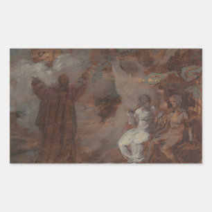 Adesivo Retangular Robert Smirke - Prospero Conjuring a Masque
