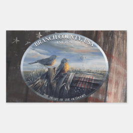 Adesivo Retangular Robin Branch Co MICH