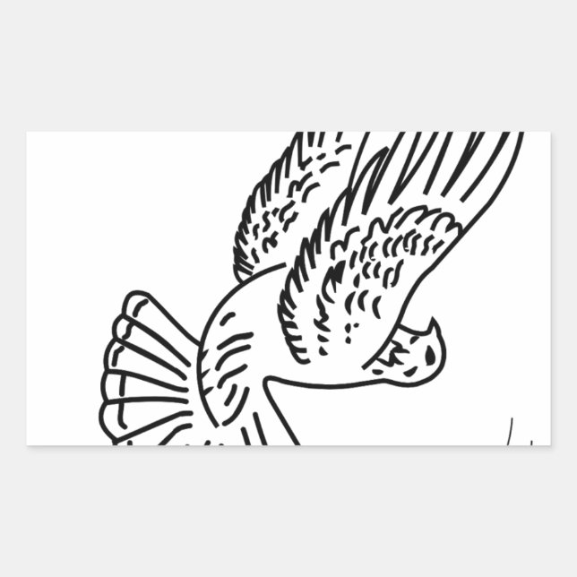 Adesivo Retangular Roller Pigeon em ação (Frente)