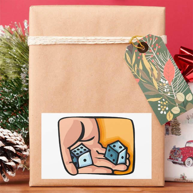 Adesivo Retangular Rolling Dice (Criador carregado)