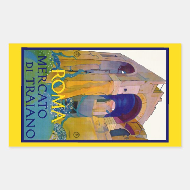 Adesivo Retangular Roma ~ Mercato di Traiano (Frente)