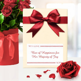 Adesivo Retangular Romantic Gift Wrap for Anniversary