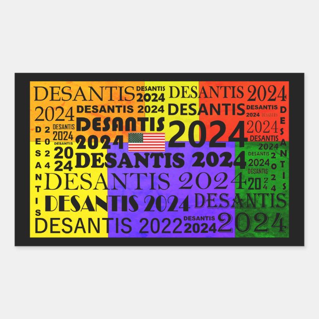 Adesivo Retangular Ron DeSantis (Frente)