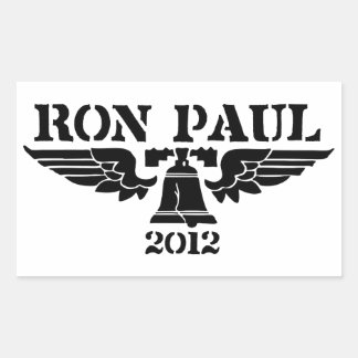 Adesivo Retangular Ron Paul Liberty Black