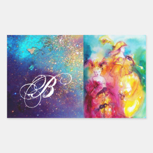 Adesivo Retangular RONDO IN LAGOON / Monograma - Bola de Mascarada ve