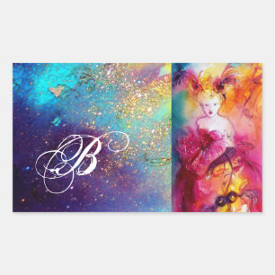 Adesivo Retangular RONDO IN LAGOON / Monograma - Bola de Mascarada ve