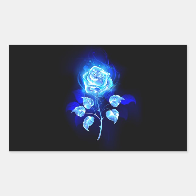 Adesivo Retangular Rosa Azul Ardente (Frente)
