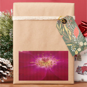 Adesivo Retangular Rosa com Verificação de Dia dos Namorados Mais Rec