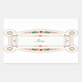 Adesivo Retangular rosa de Étiquette do Metro Colant avec