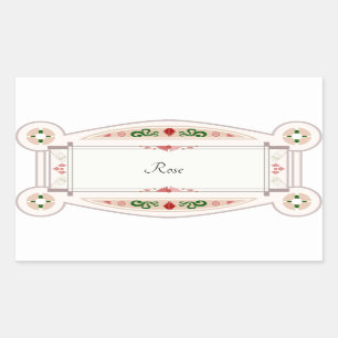 Adesivo Retangular rosa de Étiquette do Metro Colant avec