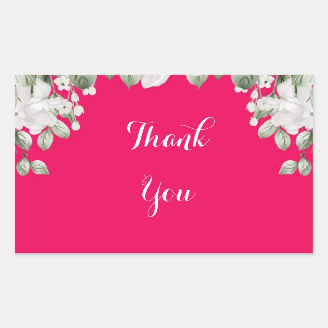 Adesivo Retangular rosa fúcsia (Frente)