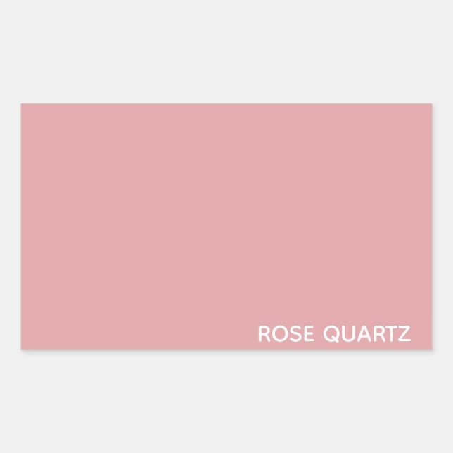 Adesivo Retangular Rosa Quartz - nome cor rosa (Frente)
