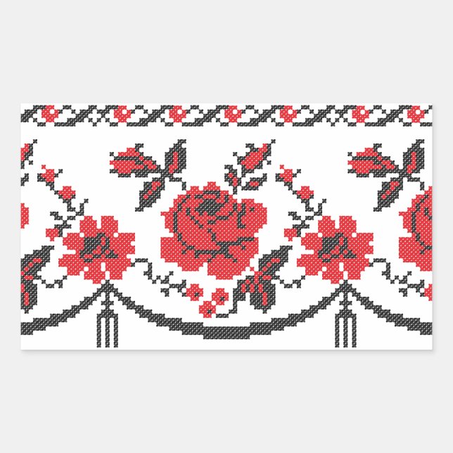 Adesivo Retangular Rosas (Frente)