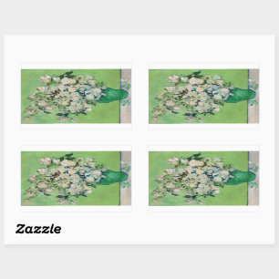 Adesivo Retangular Rosas, Vincent van Gogh