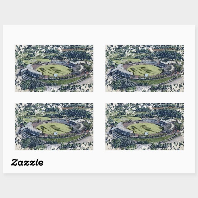 Adesivo Retangular Rose Bowl Southampton Cricket Ground Artistic (Folha)