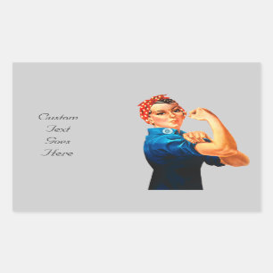 Adesivo Retangular Rosie The Riveter WII Poster