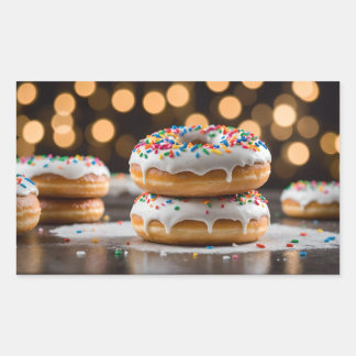 Adesivo Retangular Rosquinhas de baunilha