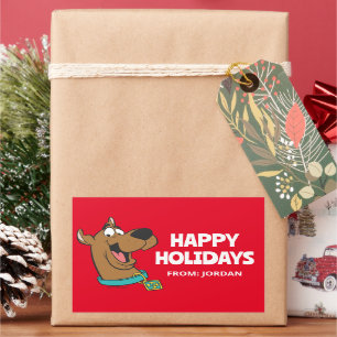 Adesivo Retangular Rosto Feliz Scooby-Doo   Personalizado