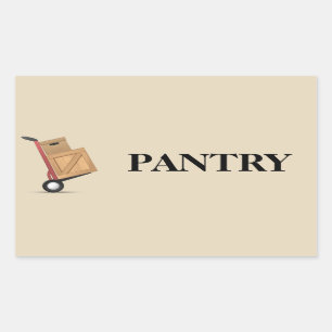 Adesivo Retangular Rótulo da Caixa de Movimentação - Pantry