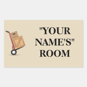 Adesivo Retangular Rótulo da Caixa de Movimentação - Personalizável