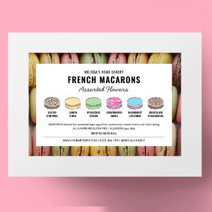Adesivo Retangular Rótulo de Aromatizantes Associados a Macarons com