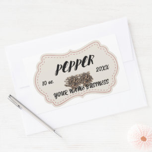 Adesivo Retangular Rótulo de Carne Redonda Clássica Cla Personalizada