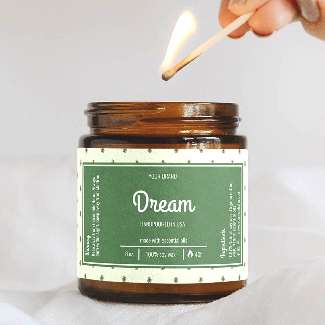 Adesivo Retangular Rótulo de Embrulhamento Verde Retroativo Em Torno  (Criador carregado)