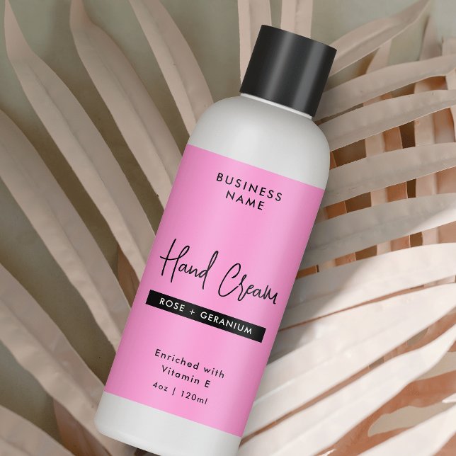 Adesivo Retangular Rótulo de Enrolamento de Garrafas de Skincare de T (Trendy Girly Pink 4 OZ Cosmo Bottle Wrap Label *Verify size to ensure a good fit*)