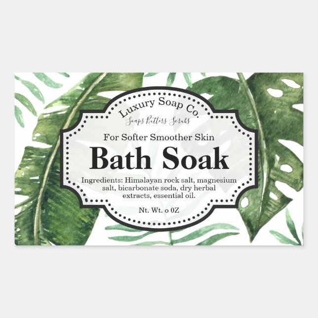 Adesivo Retangular Rótulo de Escrutínio Corpo Tropical (Frente)