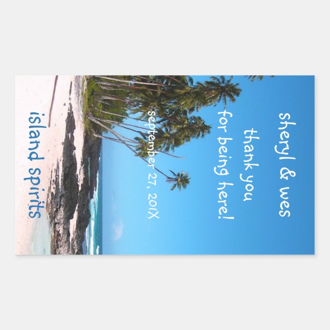 Adesivo Retangular Rótulo de Frasco de Vinho Castanho Modelo (Frente)