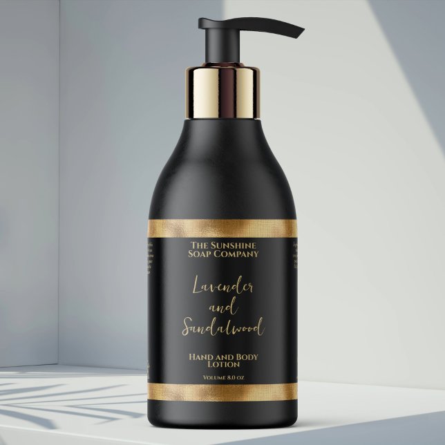 Adesivo Retangular rótulo de garrafa de cosméticos em folha de ouro p (Criador carregado)