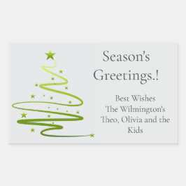 Adesivo Retangular Rótulo de Presente Retangular de Natal Razzle Dazz