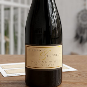 Adesivo Retangular Rótulo de Vinho Vintage de Casamento Fala 1920